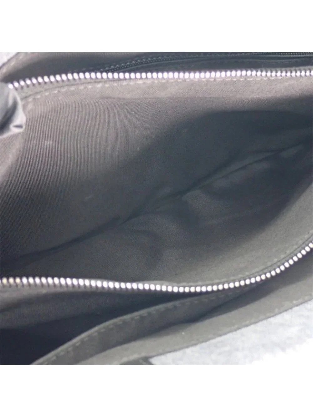 Chanel CC Logo Quilted Tote Bag Denim Leather Black Silver